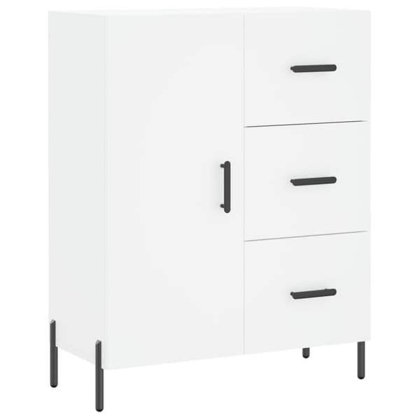 højskab 69,5x34x180 cm konstrueret træ hvid