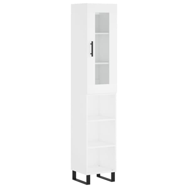 skab 34,5x34x180 cm konstrueret træ hvid