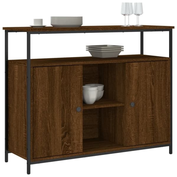 Senkki ruskea tammi 100x35x80 cm tekninen puu
