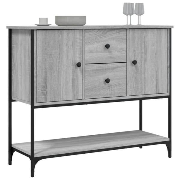 skænk 100x36x85 cm konstrueret træ grå sonoma-eg