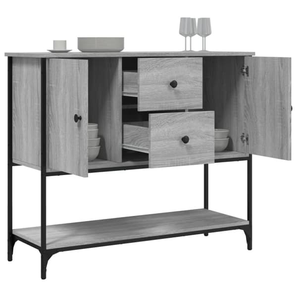 skænk 100x36x85 cm konstrueret træ grå sonoma-eg