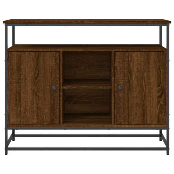 Byrå brun ek 100x35x80 cm konstruerat trä