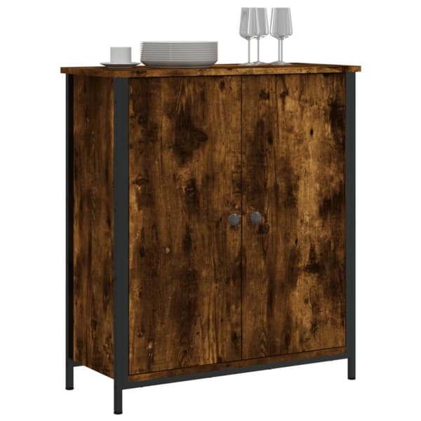 skænk 70x30x80 cm konstrueret træ røget egetræsfarve