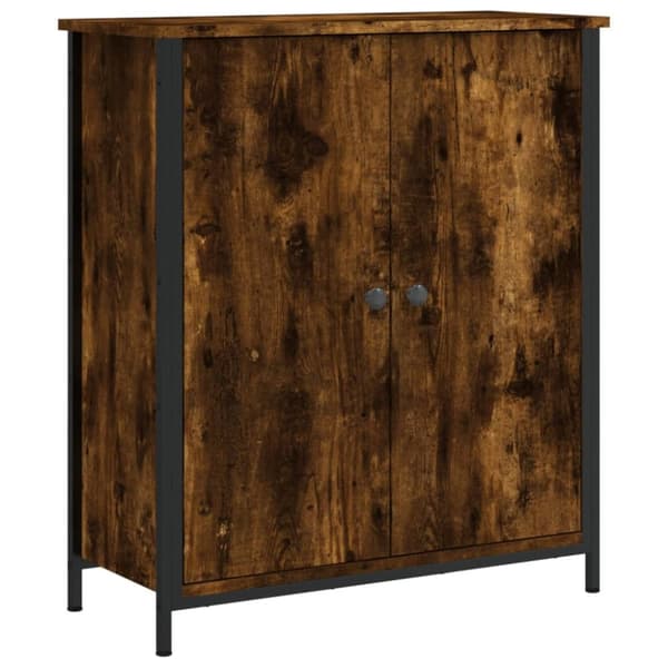 skænk 70x30x80 cm konstrueret træ røget egetræsfarve