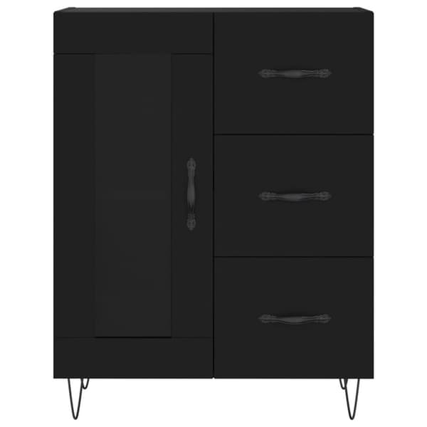 Kaappi musta 69,5x34x180 cm tekninen puu