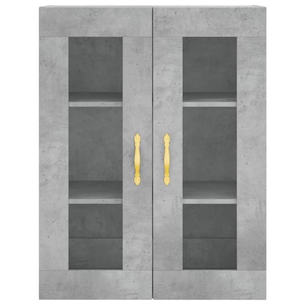 højskab 69,5x34x180 cm konstrueret træ betongrå