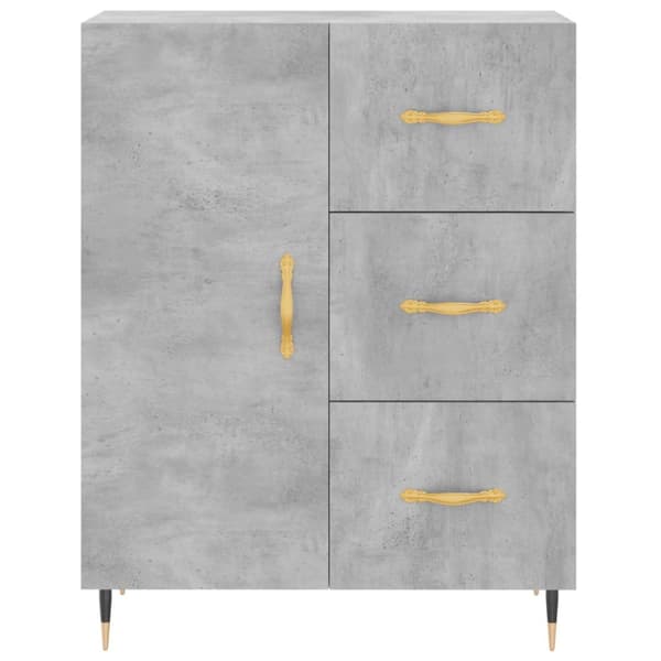 højskab 69,5x34x180 cm konstrueret træ betongrå