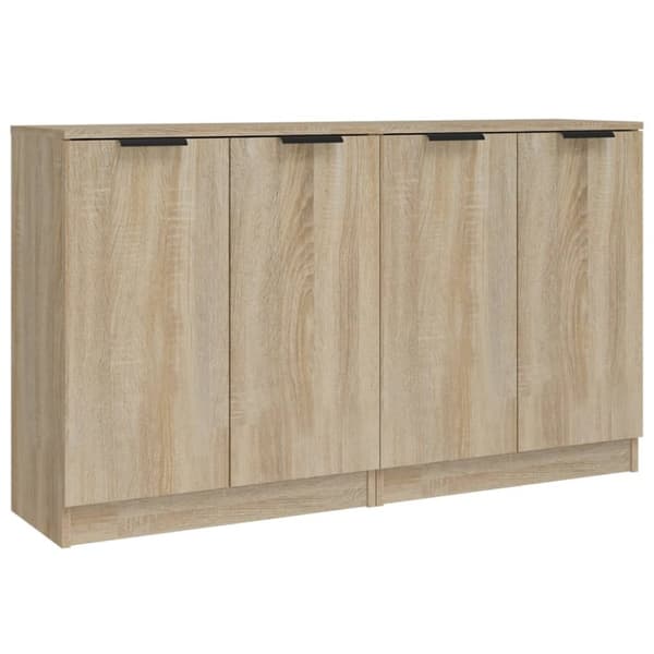 skænke 2 stk. 60x30x70 cm konstrueret træ sonoma-eg