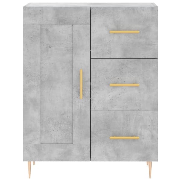 højskab 69,5x34x180 cm konstrueret træ betongrå