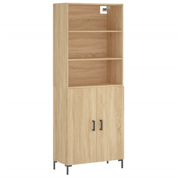 højskab 69,5x34x180 cm konstrueret træ sonoma-eg