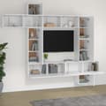 Miniatyrbild 3 av 6: Tv-skåp 9 delar vit konstruerat trä