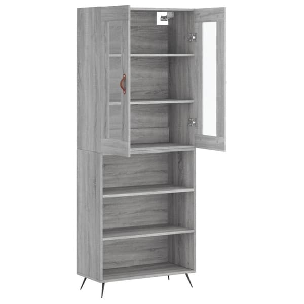 Kaappi harmaa Sonoma 69,5x34x180 cm tekninen puu