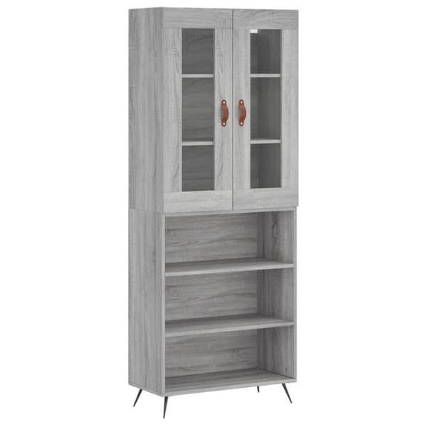 Kaappi harmaa Sonoma 69,5x34x180 cm tekninen puu