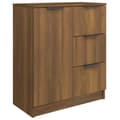 Pikkukuva 5 / 9: Senkit 2 kpl ruskea tammi 60x30x70 cm tekninen puu