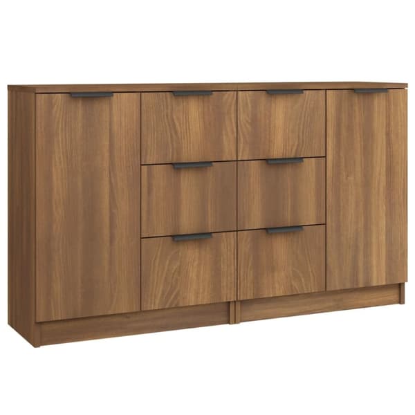 Senkit 2 kpl ruskea tammi 60x30x70 cm tekninen puu