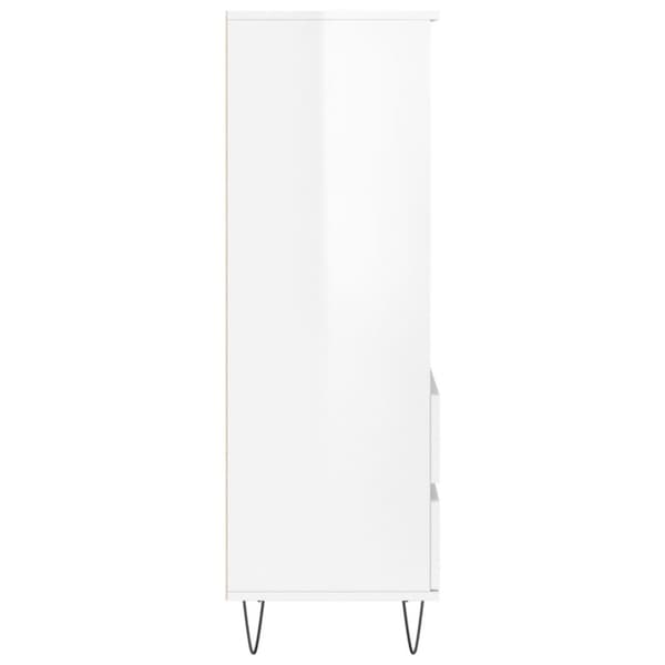 højskab 40x36x110 cm konstrueret træ hvid højglans