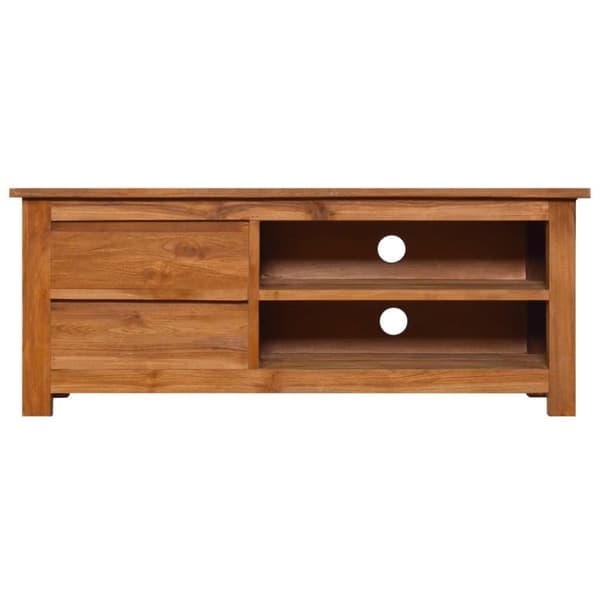 tv-bord 100x30x40 cm massivt teaktræ