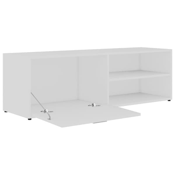 tv-bord 120x34x37 cm konstrueret træ hvid