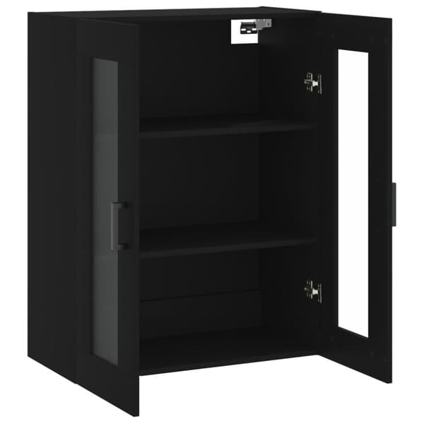 væghængt skab 69,5x34x90 cm sort