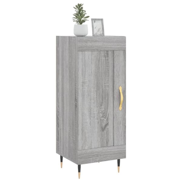 skænk 34,5x34x90 cm konstrueret træ grå sonoma-eg