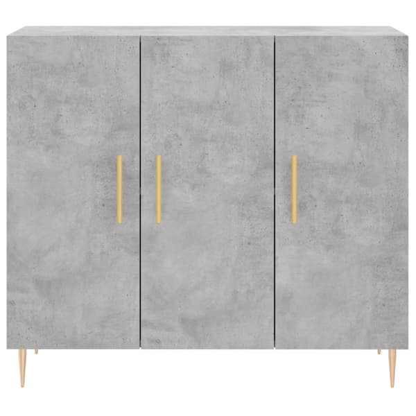 skab 90x34x80 cm konstrueret træ betongrå
