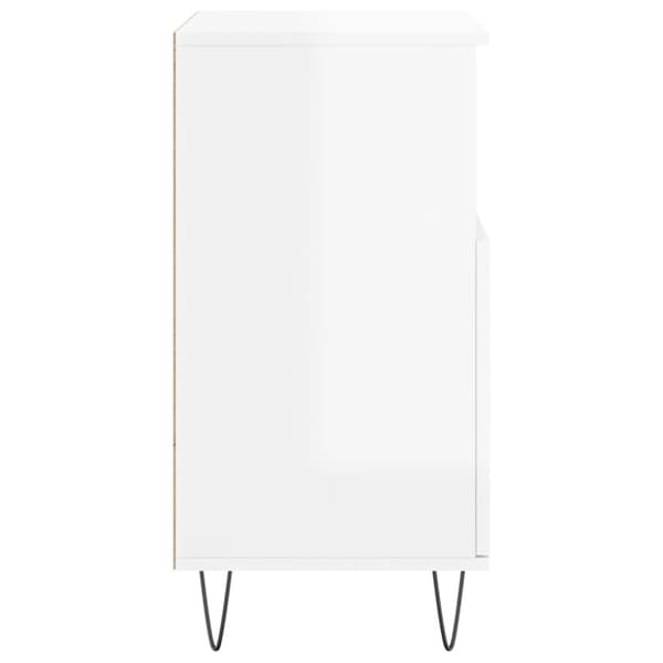 skænk 60x35x70 cm konstrueret træ hvid højglans
