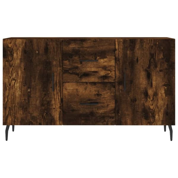 skænk 100x36x60 cm konstrueret træ røget egetræsfarve