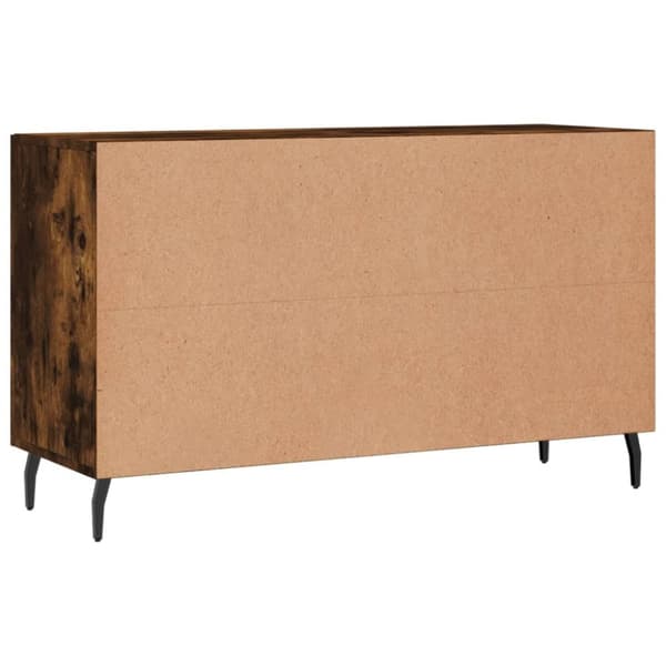skænk 100x36x60 cm konstrueret træ røget egetræsfarve