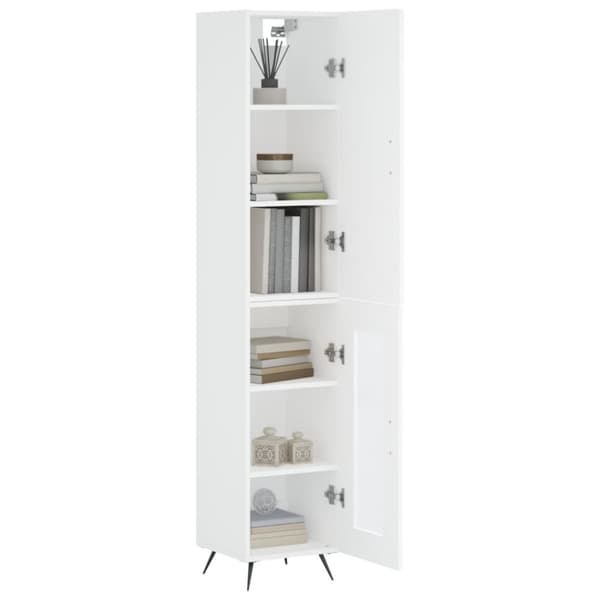 skab 34,5x34x180 cm konstrueret træ hvid