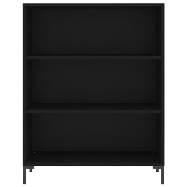 højskab 69,5x34x180 cm konstrueret træ sort