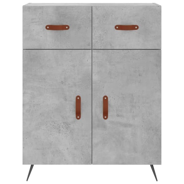 højskab 69,5x34x180 cm konstrueret træ betongrå