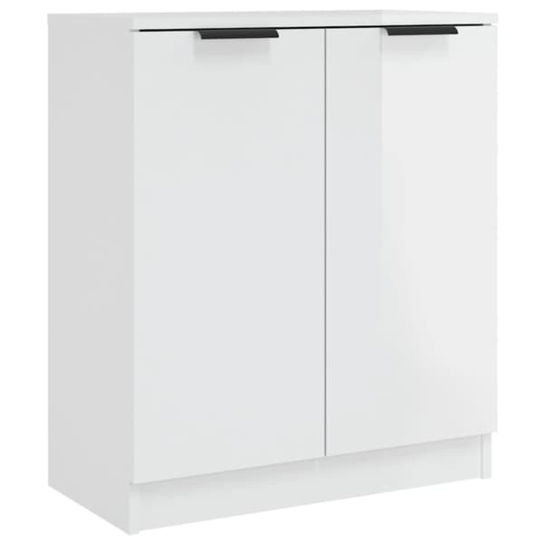 Senkki 2 kpl korkeakiilto valkoinen 60x30x70 cm tekninen puu