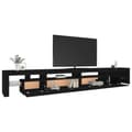 Miniatyrbild 6 av 10: Tv-bänk med LED-belysning svart 290x36,5x40 cm