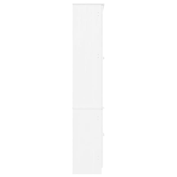 vitrineskab ALTA 77x35x186,5 massivt fyrretræ hvid