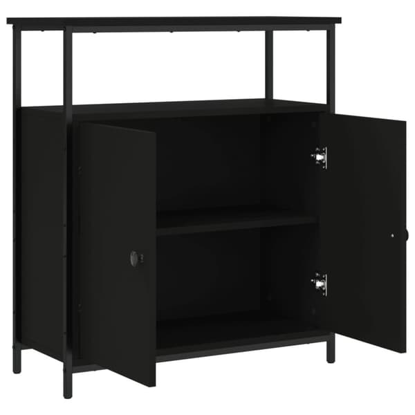 skab 70x30x80 cm konstrueret træ sort