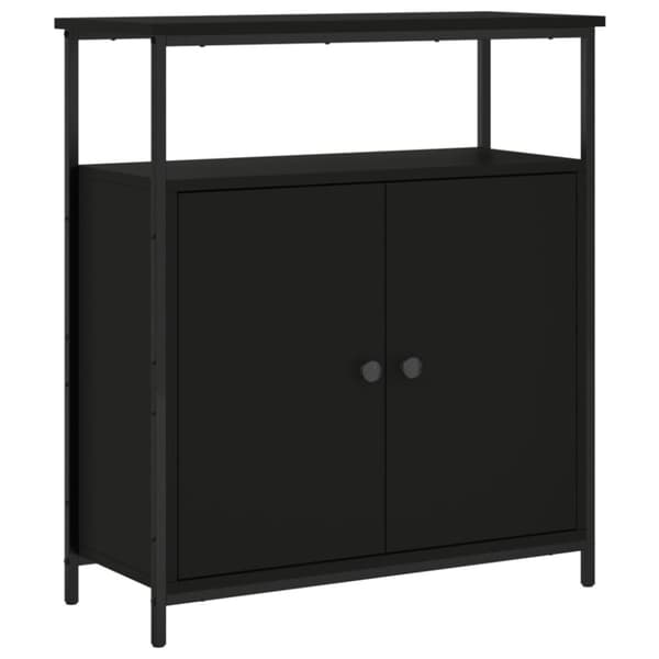 skab 70x30x80 cm konstrueret træ sort