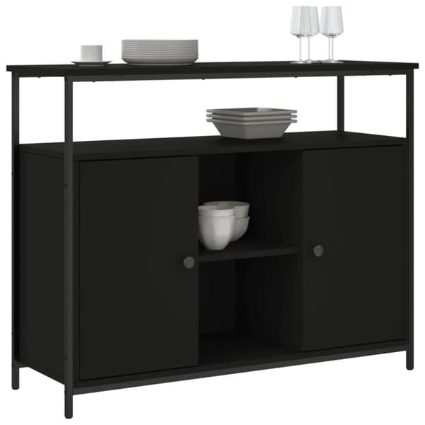 Senkki musta 100x35x80 cm tekninen puu