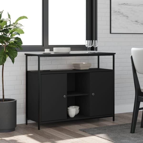 Senkki musta 100x35x80 cm tekninen puu