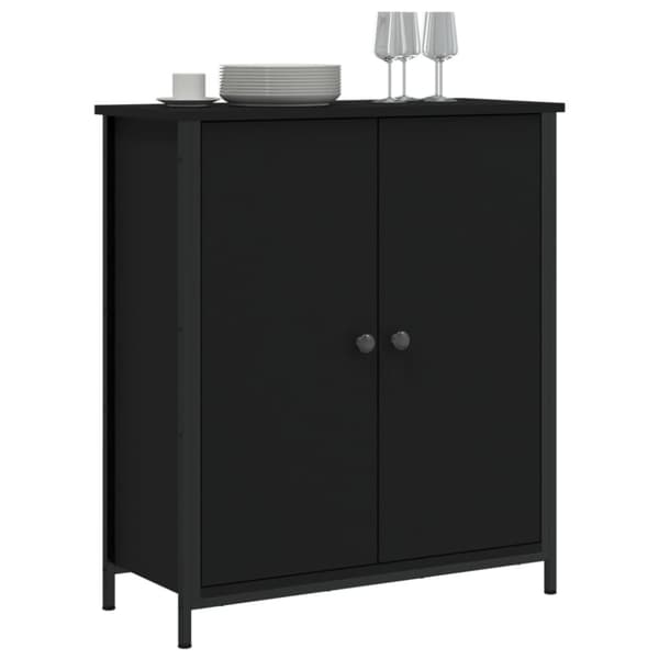 skab 70x30x80 cm konstrueret træ sort