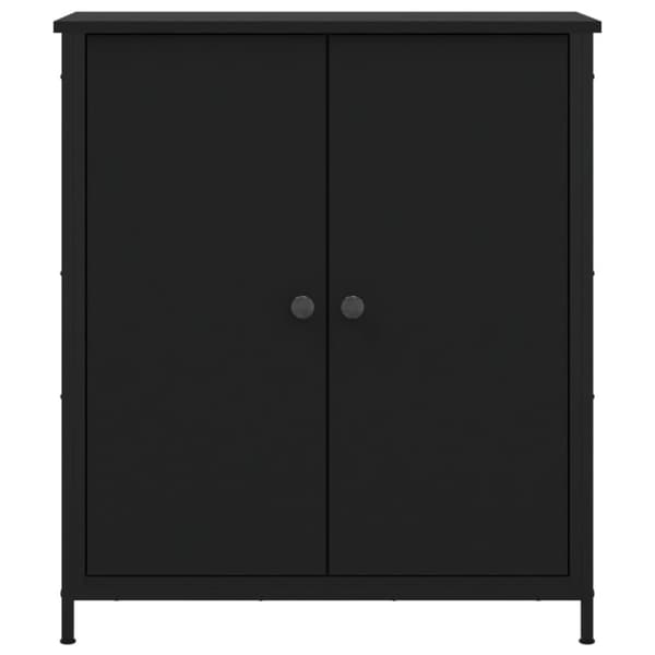 skab 70x30x80 cm konstrueret træ sort