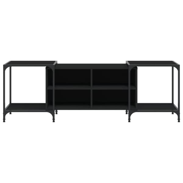Tv-bänk svart 153x37x50 cm konstruerat trä