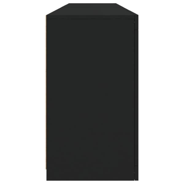 Senkki LED-valoilla musta 164x37x67 cm