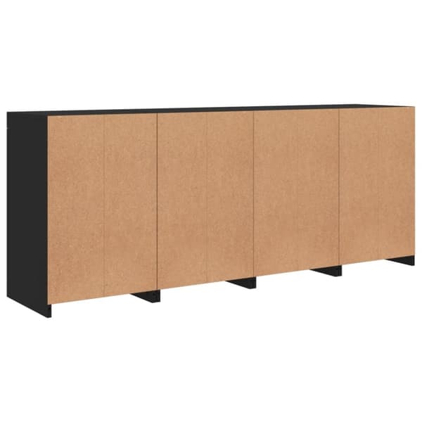 Senkki LED-valoilla musta 164x37x67 cm