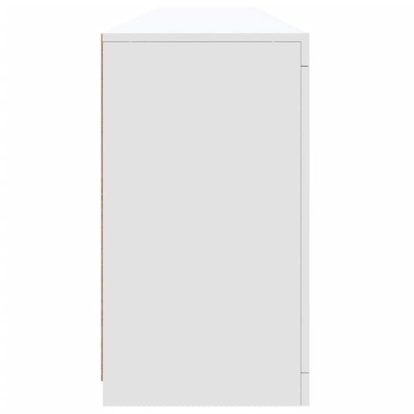 Skänk med LED-belysning vit 202x37x67 cm