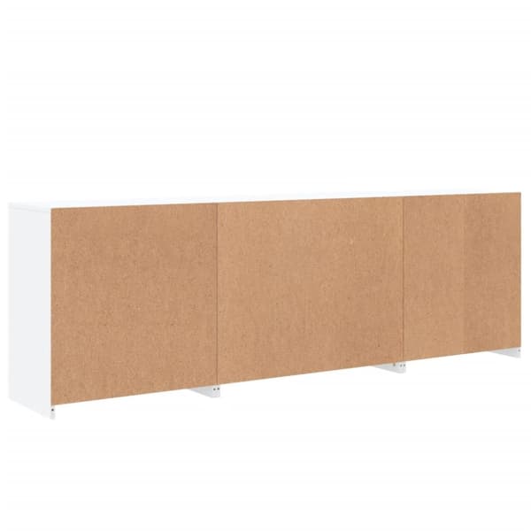 Skänk med LED-belysning vit 202x37x67 cm