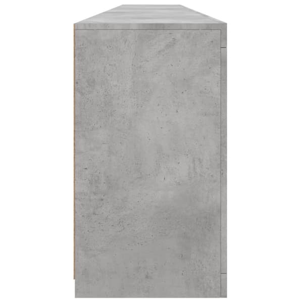 Senkki LED-valoilla betoninharmaa 283x37x67 cm