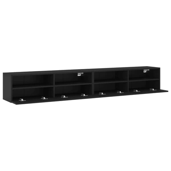 væghængte tv-borde 2 stk. 100x30x30 cm konstrueret træ sort
