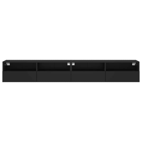 væghængte tv-borde 2 stk. 100x30x30 cm konstrueret træ sort