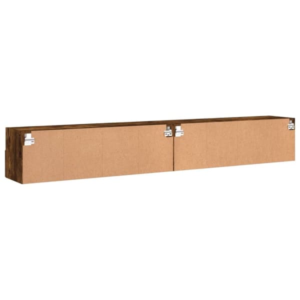 TV-seinäkaappi 2 kpl savutammi 100x30x30 cm tekninen puu