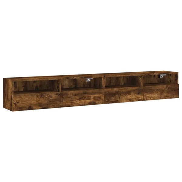 TV-seinäkaappi 2 kpl savutammi 100x30x30 cm tekninen puu